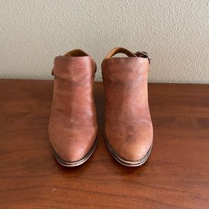 Brown Leather Lucky Slingback Mule